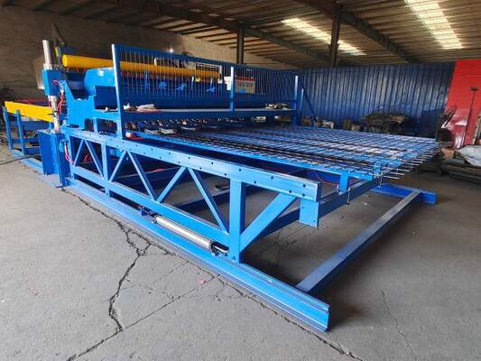 Diâmetro do rebar 5-12mm Largura da malha 2,4m Máquina de solda de malha de arame de aço